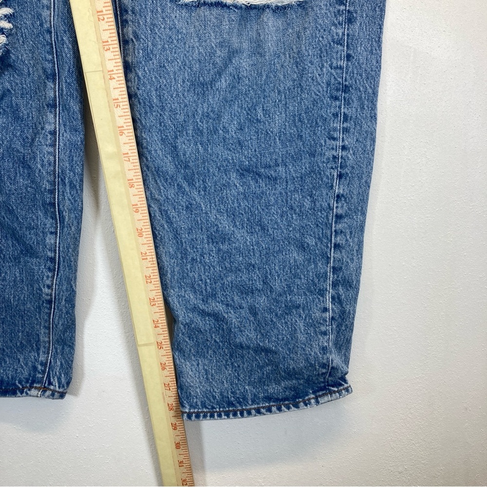 Madewell The Dadjean Medium Wash Blue Jeans Size 28 Distressed - Picture 7 of 16